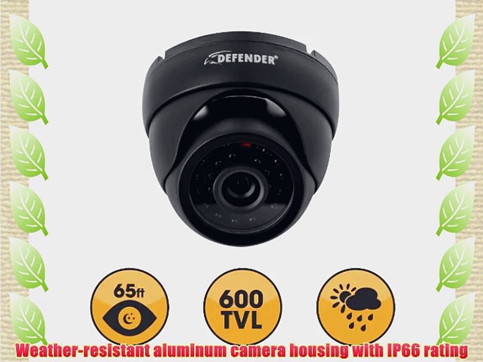 Defender Sentinel 8CH 500GB Smart Security DVR Including 8 Ultra Hi-Res Indoor/Outdoor Cameras