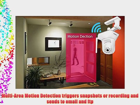 Edimax IC-7001W Wireless Pan/Tilt Network IP Security Camera Easy to Setup Support Night Vision