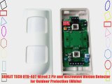 SUNLIT TECH OTD-40T Wired 2 Pir and Microwave Motion Detector for Outdoor Protection (White)
