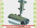 12mm Long Angle Security Camera Silver Sony Color CCD CCTV 420TVL IR Bullet Day Night 36 Infrared