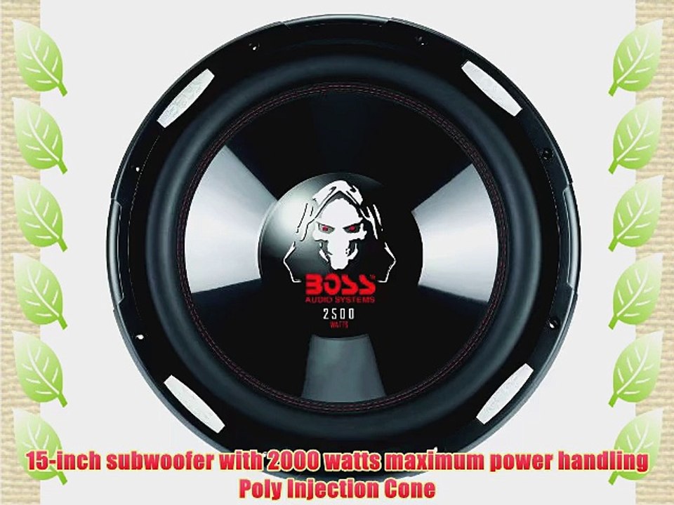 BOSS Audio P156DVC Phantom 15-inch 2500-watt DUAL Voice Coil Subwoofer