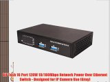 BV Tech 16 Port 120W 10/100Mbps Network Power Over Ethernet Switch - Designed for IP Camera
