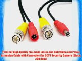 200 Feet High Quality Pre-made All-in-One BNC Video and Power Extension Cable with Connector