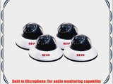 Revo RCDS30-2BNDL4 600 TVL Indoor Dome Surveillance Camera with 80-Feet Night Vision (4-Pack)