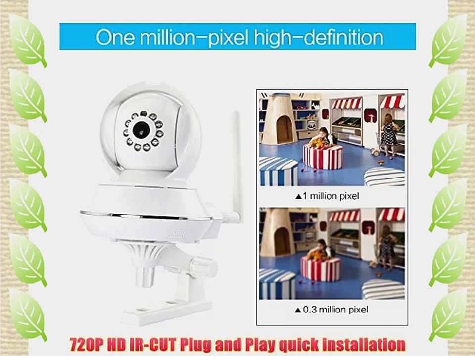 Dbpower 1.0 Megapixel Hd 1080 X 720p Wireless/wired Pan/tilt 4xzoom Ip Camera with Ir-cut Filter