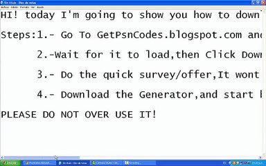 (LEAKED)FREE PSN CODE GENERATOR V1.12 100%WORKING