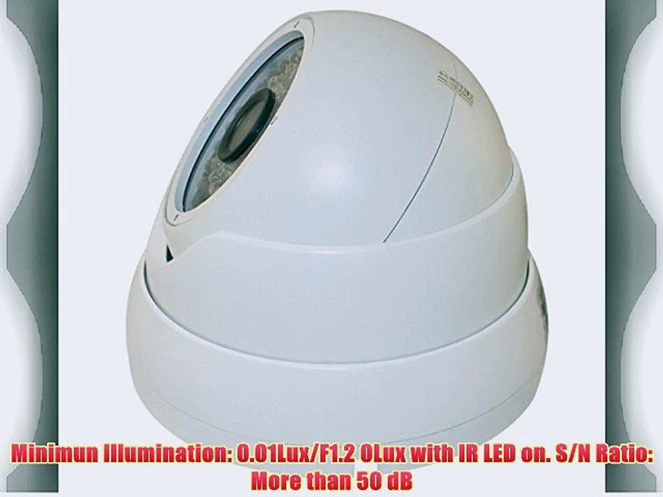 Evertech EV-CDM368FX V.10-W 1000TVL Adopt SONY 1/3 CMOS SENSOR Vandalproof IR Day