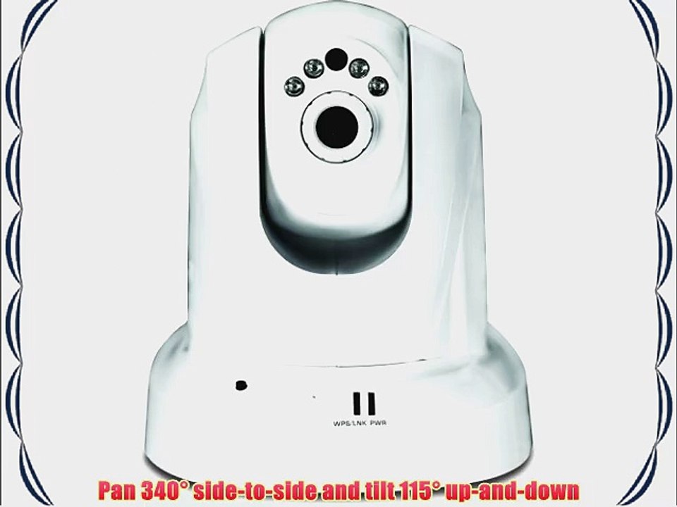 TRENDnet Wireless N Pan Tilt Zoom Network Cloud Surveillance Camera with 1-Way Audio and Night