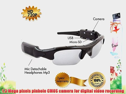 IBSOUND Hidden Video Recorder Sunglasses - Mini Camcorder / DVR 1-Year Warranty