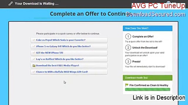 AVG PC TuneUp Key Gen (Legit Download)