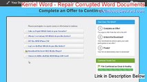 Kernel Word - Repair Corrupted Word Documents Free Download [Instant Download 2015]