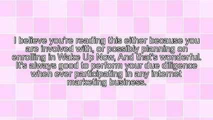 Looking For A Honest Review On The Wake Up Now Opportunity?