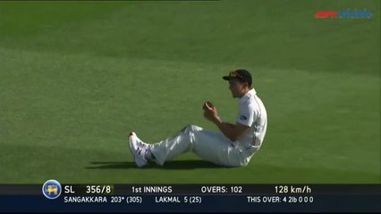 Trent Boult takes -Boultic Catch- to Dismiss Kumar Sangakara