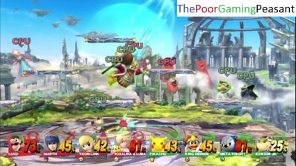 Super Smash Bros. For Wii U 8 Player Team Battle - Playing As Luigi