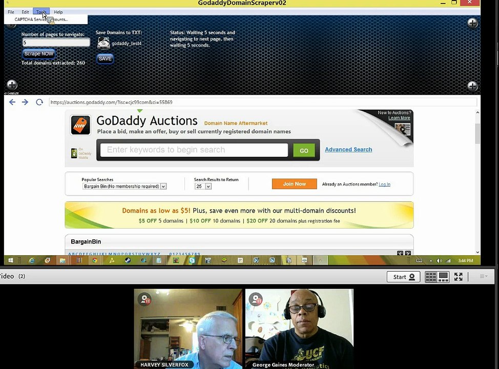 Training Video GoDaddy AutoBOT Expiring Domain Scraper Automated Marketing Software Free Trial Marketing Tools