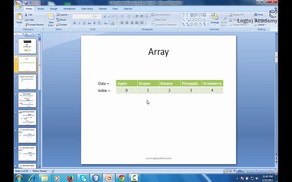 2. Data Structure and Implementation- Array