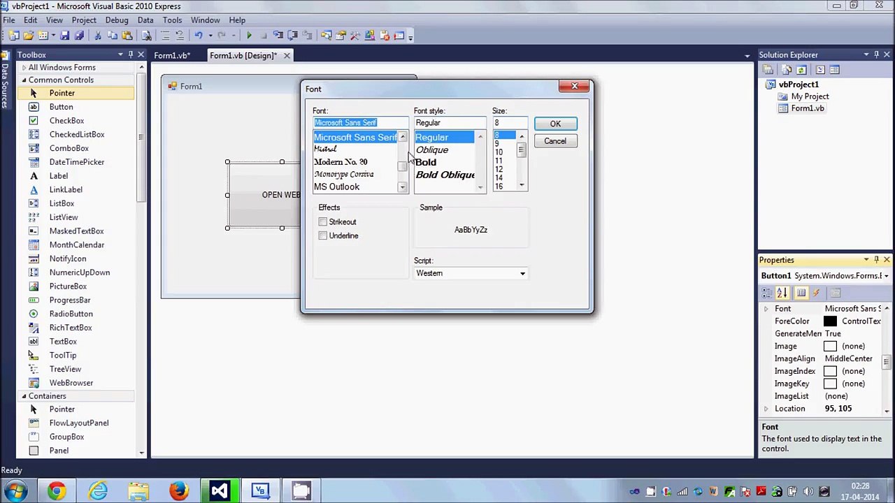 Visual Basic .NET Tutorial 51 - How to open a web page with VB.NET application