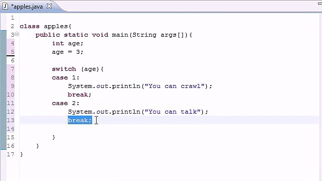 Java Programming Tutorial - 12 - Switch Statement