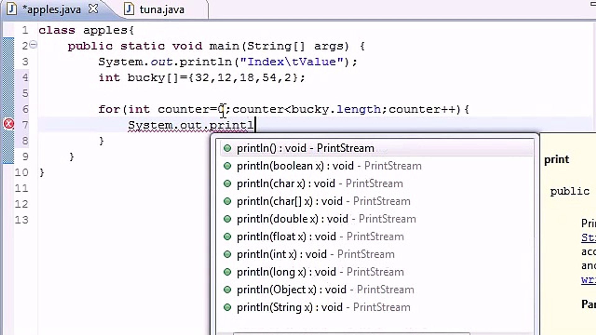 Java Programming Tutorial - 28 - Creating an Array Table