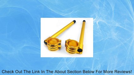 Handle Bar Motorcycle Aluminum 46MM Handlebars Clip On Fit For KAWASAKI ZX9R 1998-2002 Gold Review