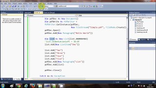 Visual Basic .NET Tutorial 48 - How to create Lists with iTextSharp PDF file