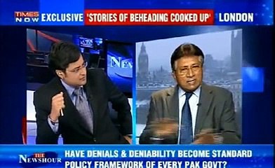 Interview of Former President of Pakistan Musharraf with Indian Anchor
