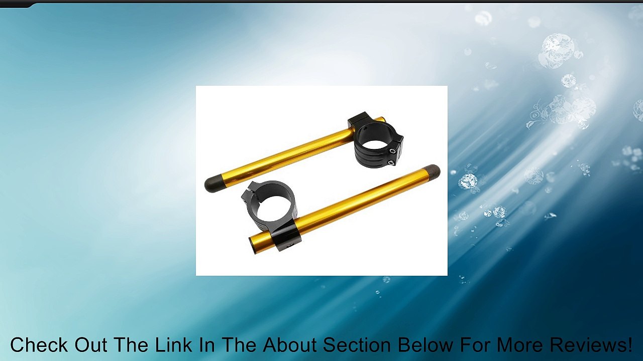 1 Pair Motorcycle CNC Aluminum Clip-on Handlebars 35MM Gold Clip-On Handlebars Fit For YAMAHA RZ350 1984-1986 Review