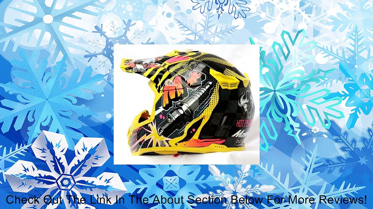 MASEI 315 M PLUS MOTOCROSS ATV DOT DIRTBIKE HELMET YELLOW (L) Review