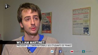 iTélé - William Martinet, président de l'UNEF, contre la restriction de l'accès aux APL