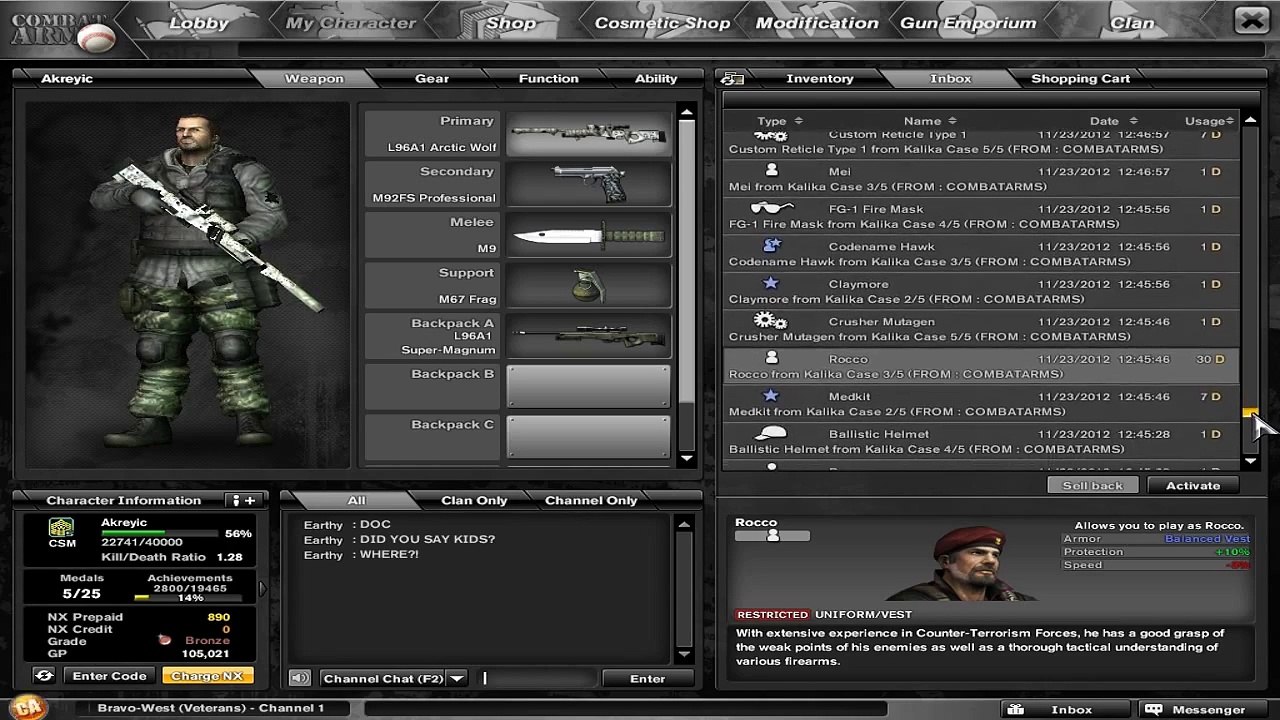 Selling my Combat Arms Account!