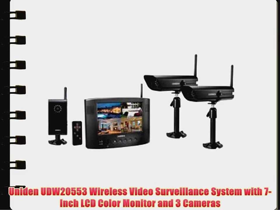 Uniden UDW20553 Wireless Video Surveillance System with 7Inch LCD