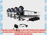 Zmodo 4CH D1 Security DVR Surveillance Camera System With 4 Outdoor Night Vision IR Security