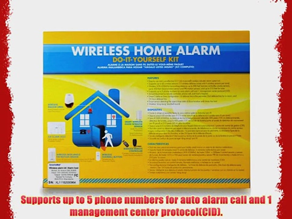 SecurityMan AirAlarmII Wireless Smart Home Alarm System Kit with Doorbell (White)