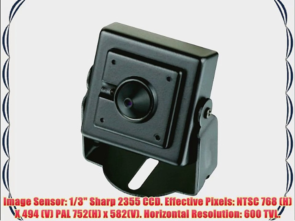 R-Tech 1/3 Sony Super HAD CCD 600 TVL 3.7mm Pinhole Lens Covert hidden Security CCTV Camera