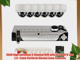 GW Security 8 Channel CCTV DVR Outdoor / Indoor Security Camera System with (6) 1000TVL 720P
