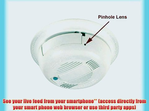 True IP Side-View Smoke Detector WiFi Hidden IP Camera System - Integrate Video Surveillance