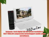 Sourcingbay 4CH H.264 CCTV DVR Embedded 7 LCD Full D1 Monitor All in One Real Time DVR Recorder