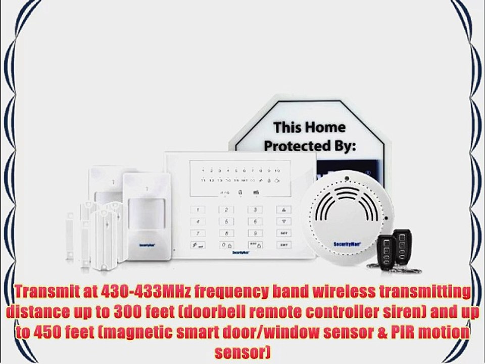 SecurityMan Air-AlarmIIDL Deluxe Kit Easy-To-Use Do-It-Yourself Wireless Smart Home Alarm System
