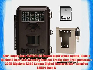 8MP Trophy Cam 119537C HD BrownNight Vision Hybrid Clam   Bushnell Bear Safe Security Case