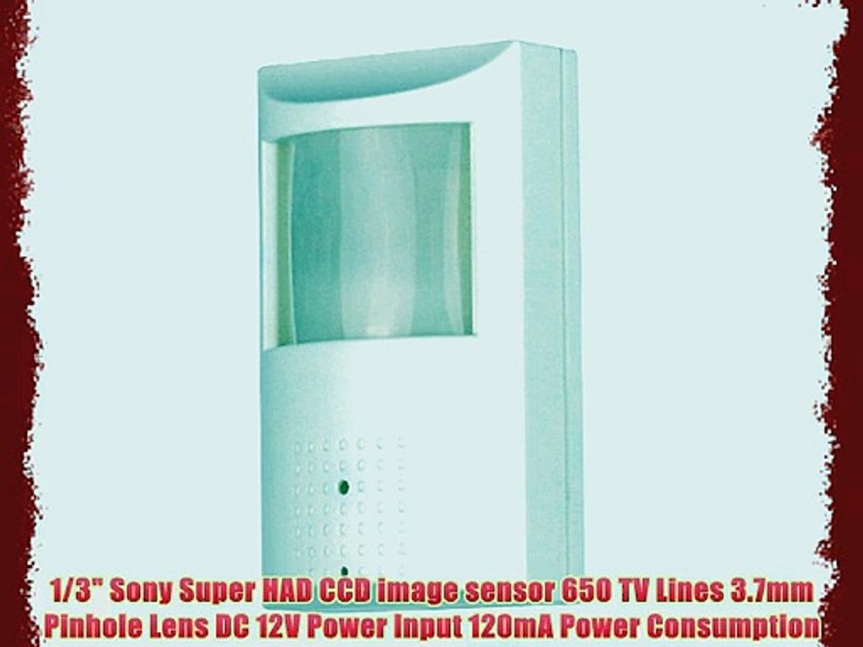 R-Tech PIR Sensor Hidden Covert CCTV Camera with 1/3 Sony Super HAD Color CCD 650TVL 3.7mm