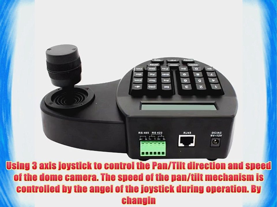 GW Security PTZ Keyboard Controller with Pan Tilt Zoom 3D High Quality 3 axis Joystick LCD
