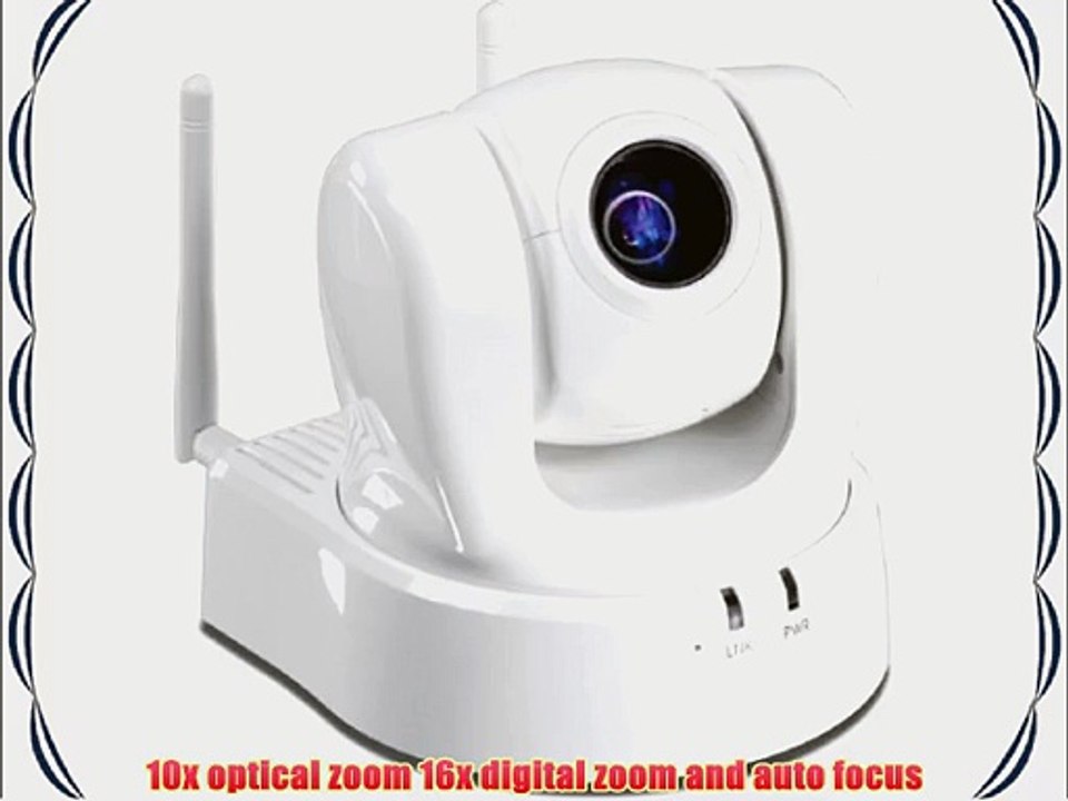 TRENDnet ProView Wireless Pan Tilt Zoom Network Surveillance Camera with 2-Way Audio TV-IP612WN