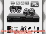 4CH Full D1 DVR Motion Detection CCTV Home Security Kit 600TVL Night Vision Dome Camera