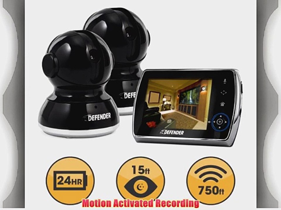 Defender? Phoenix 3.5 Two Camera Digital Wireless Security Video Monitor System with Invisible