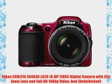 Nikon COOLPIX 26403B L820 16 MP CMOS Digital Camera with 30x Zoom Lens and Full HD 1080p Video