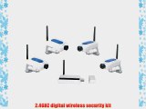 LYD W213ED4 2.4GHz Digital Wireless Security with 4 Digital Cameras Motion Detection and Alarms