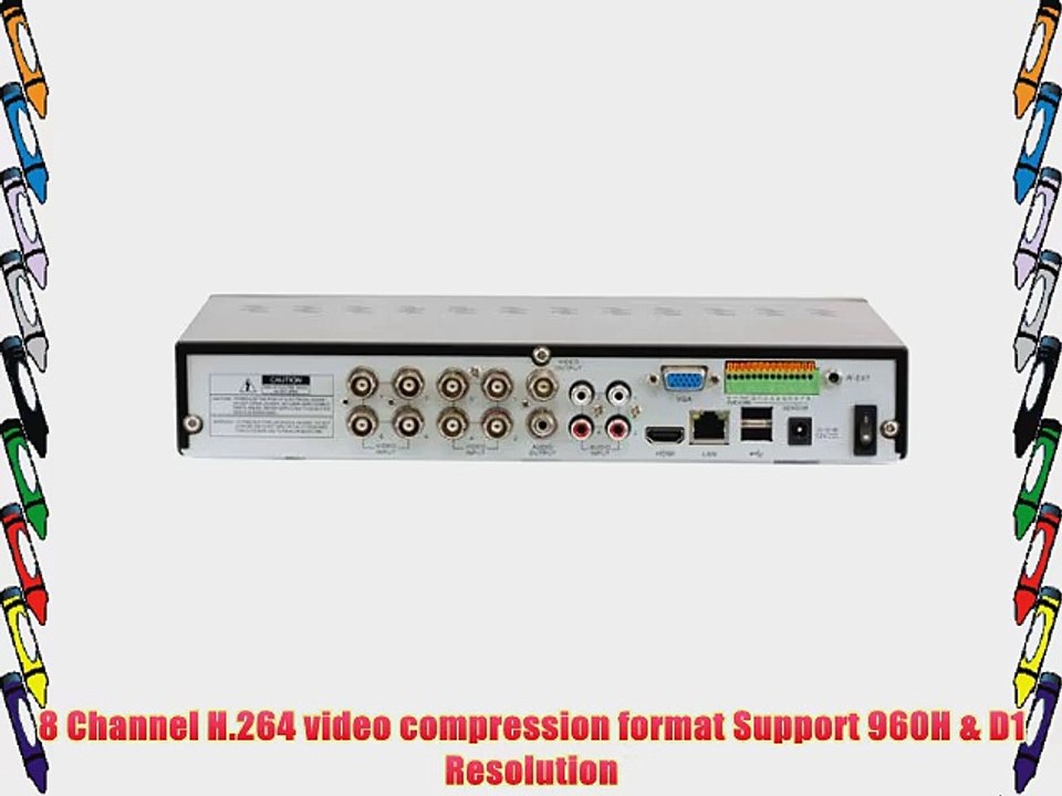 GW High End CCTV Surveillance Recorder 8 Channel DVR H.264 960H