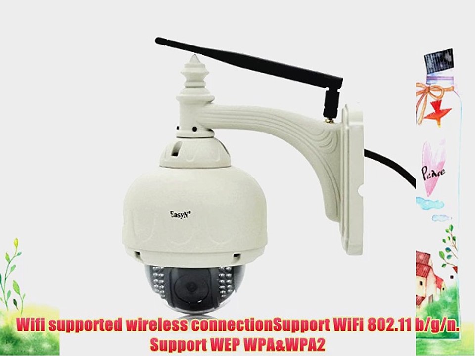 Outdoor dome Waterproof wireless wifi Pan/Tilt 1MP HD 720P Plug and Play IP Camera Night Vision