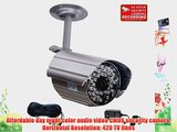 VideoSecu Audio Video Outdoor Day Night Vision 420TVL Infrared Bullet Security Camera Home