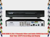 CIB J960H04N500G 960H H.264 HDMI 4 CH Network Security Surveillance DVR Recording System w/